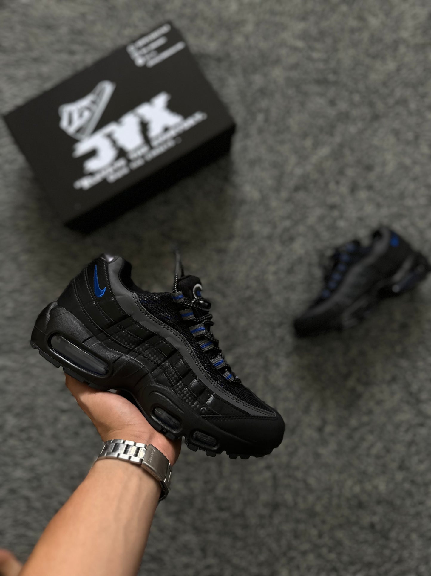 AIR MAX 95 BLACK BLUE ROYAL